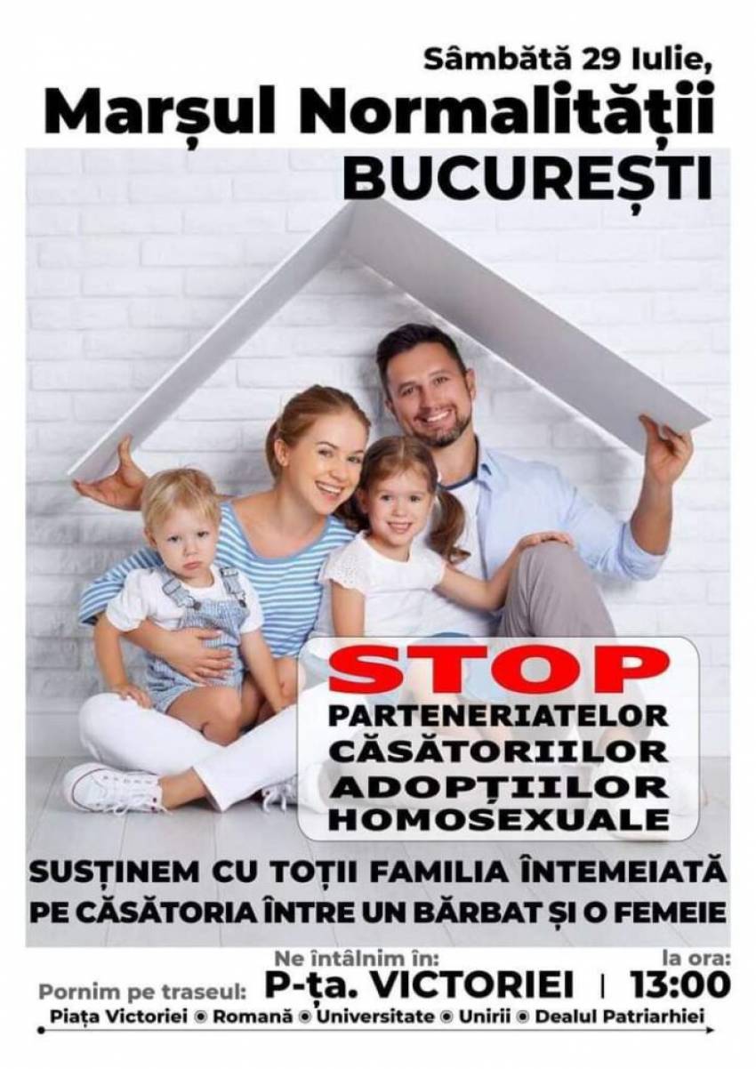 „Marșul normalității” are loc sâmbătă, 29 iulie, la București