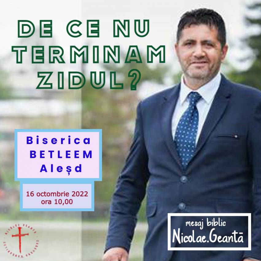 Nicolae Geantă la Biserica Betleem Aleșd
