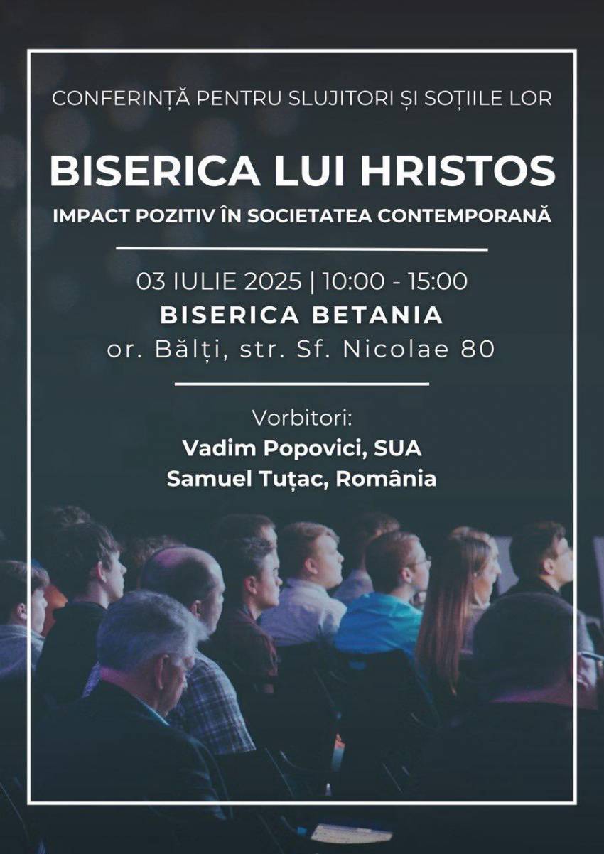 Conferință pentru slujitori la Biserica Betania Chișinău