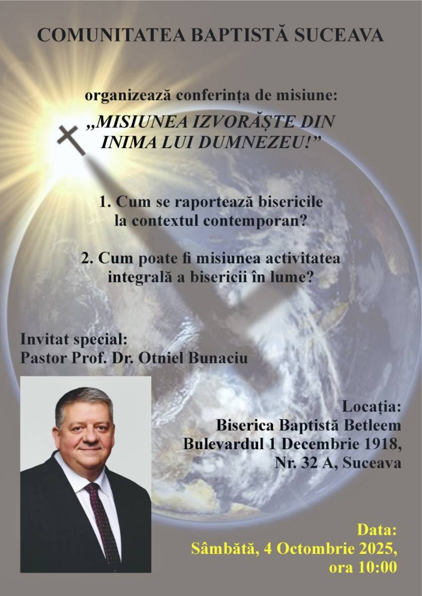 Conferință de misiune la Biserica Betleem Suceava