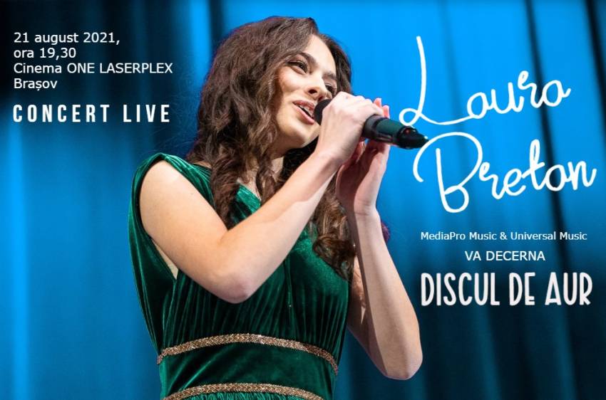 Laura Bretan va primi Discul de Aur la Brașov într-un concert live. Vino și tu!