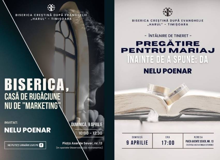 Nelu Poenar la Biserica Creștină după Evanghelie Harul Timișoara