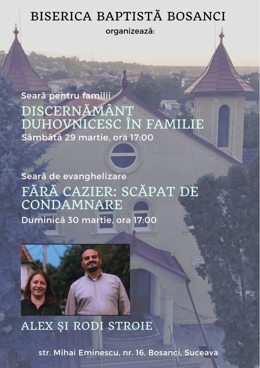 Alex Stroie la Biserica Baptistă Bosanci
