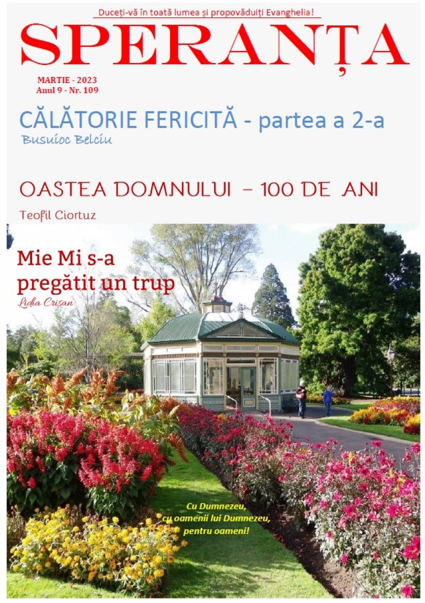 Revista Creștină Speranța din Australia ◉ Martie 2023