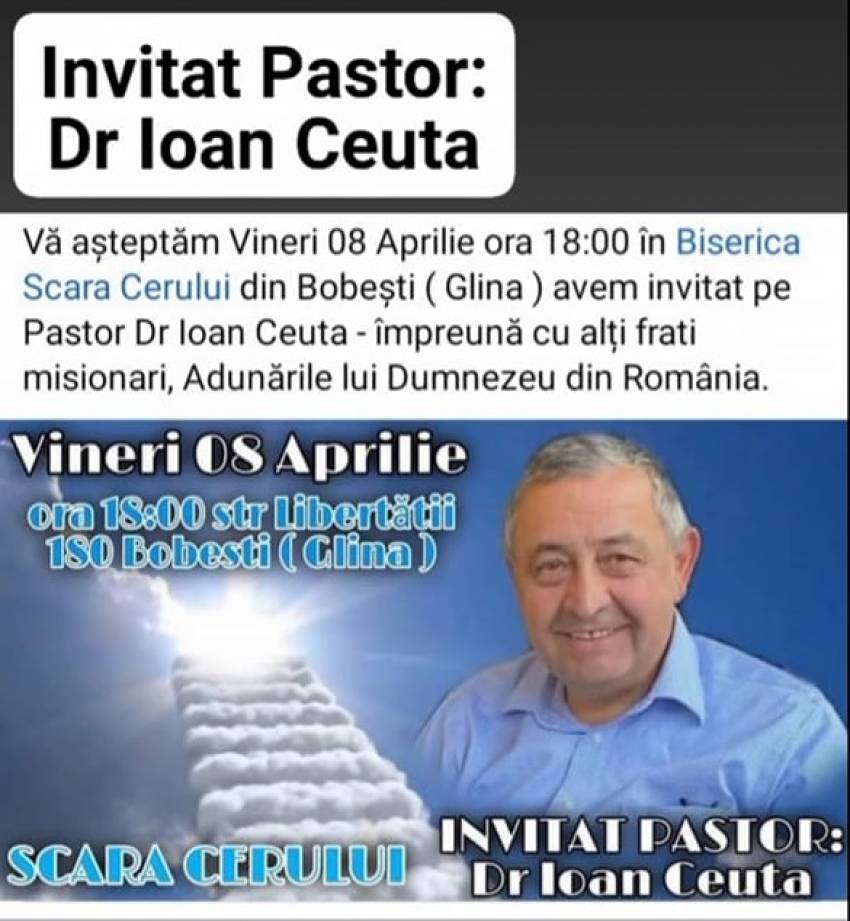 Ioan Ceuță la Biserica Scara Cerului Bobești