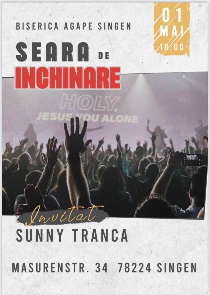 Seară de închinare cu Sunny Trancă la Biserica Agape Singen