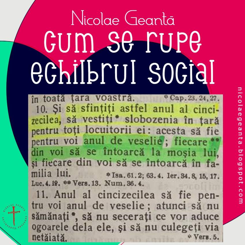 Nicolae Geantă ◉ Cum se rupe echilibrul social
