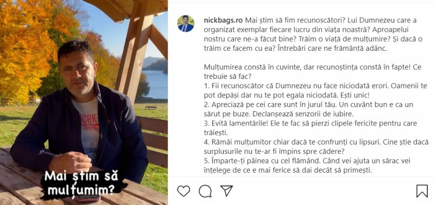 Nicolae Geantă ◉ Mai știm să fim recunoscători?