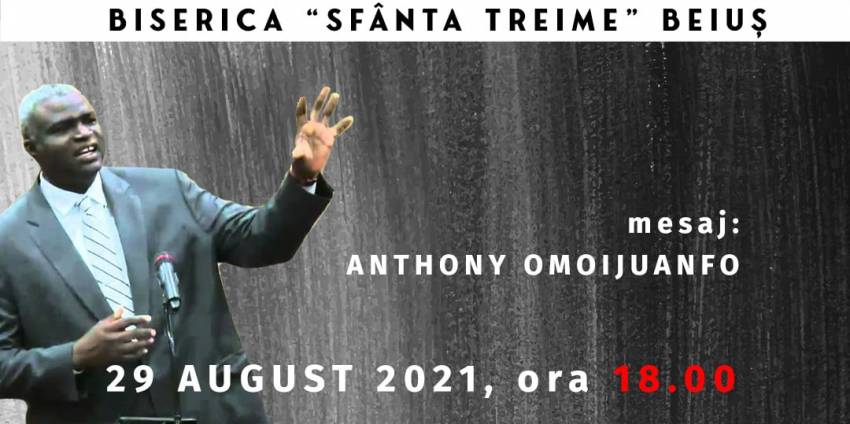 Anthony Omoijuanfo la Biserica Sfânta Treime Beiuş