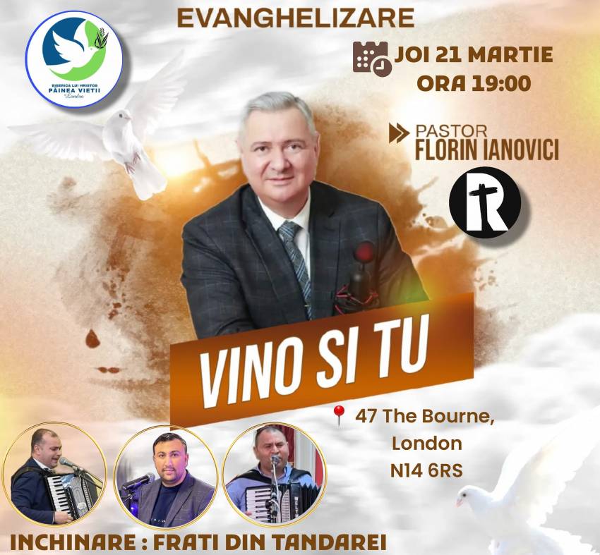 Florin Ianovici la Biserica Pâinea Vieții Londra