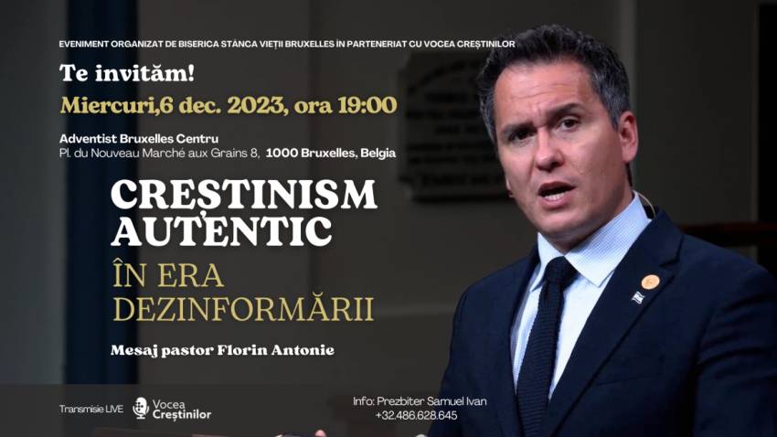 Florin Antonie la Biserica Stânca Vieții Bruxelles