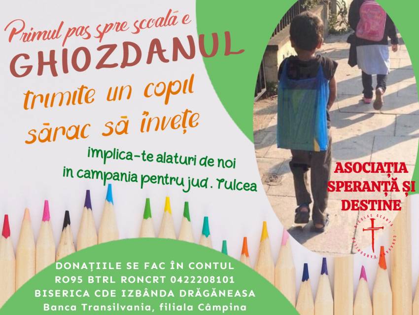 Nicolae Geantă ◉ „Primul pas spre școală e ghiozdanul”. Implică-te alături de noi în proiectul pentru Tulcea