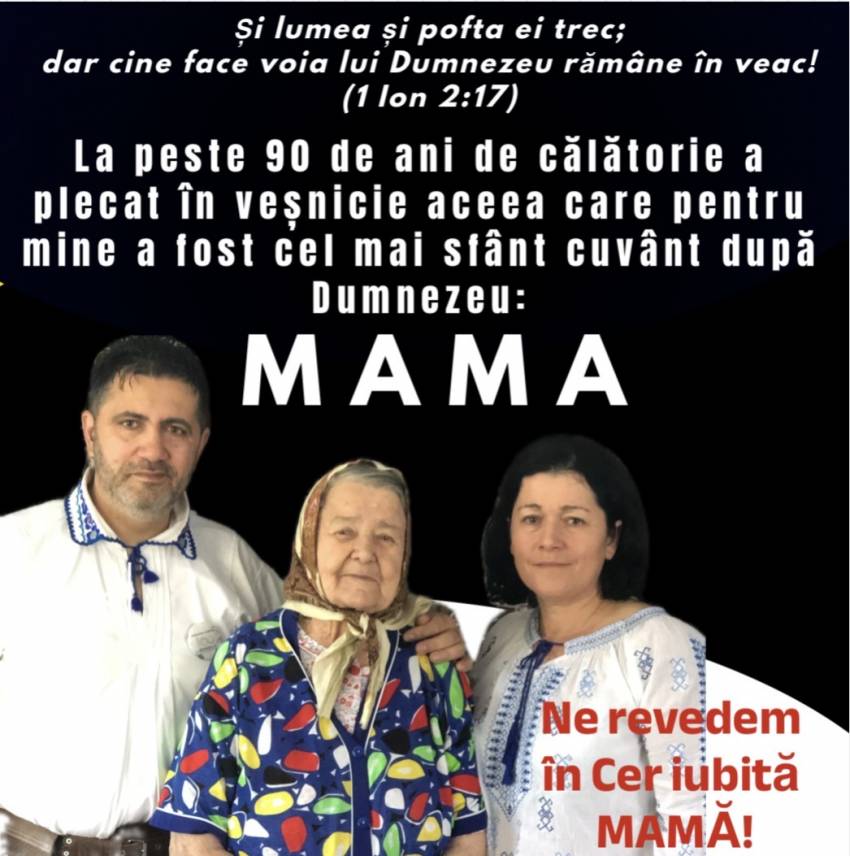 Nicolae Geantă ◉ Ne vom vedea în veșnicie MAMĂ!