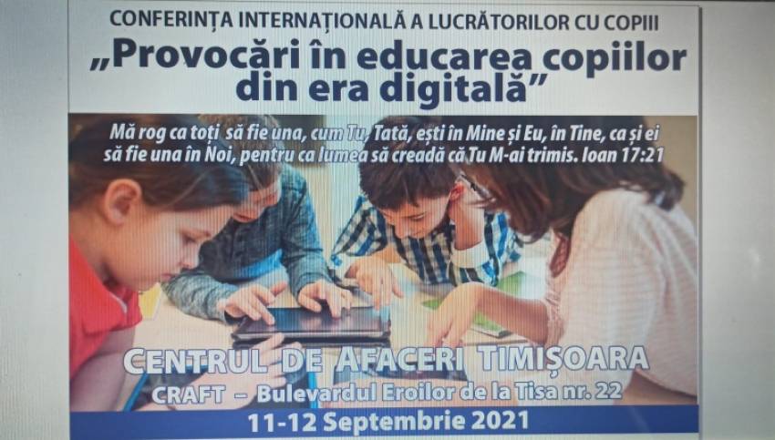 Conferința internațională a lucrătorilor cu copiii la Centrul de afaceri Timișoara