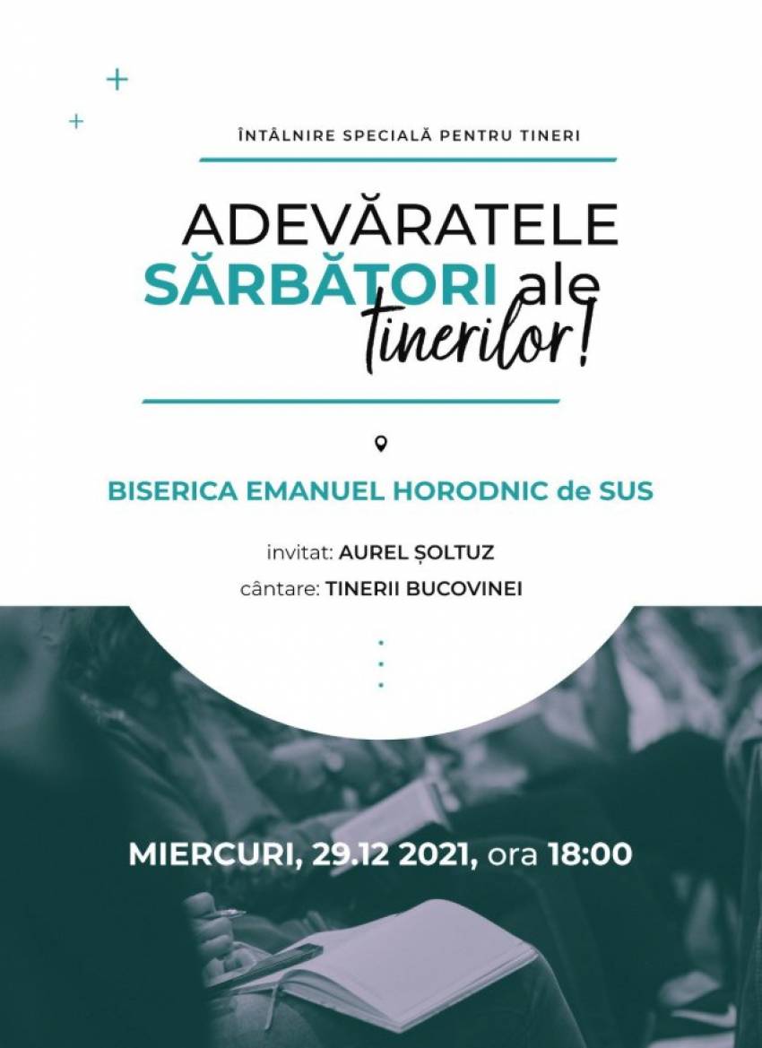 Întâlnire de tineret la Biserica Emanuel Horodnic de Sus ◉ Invitat: Aurel Șoltuz