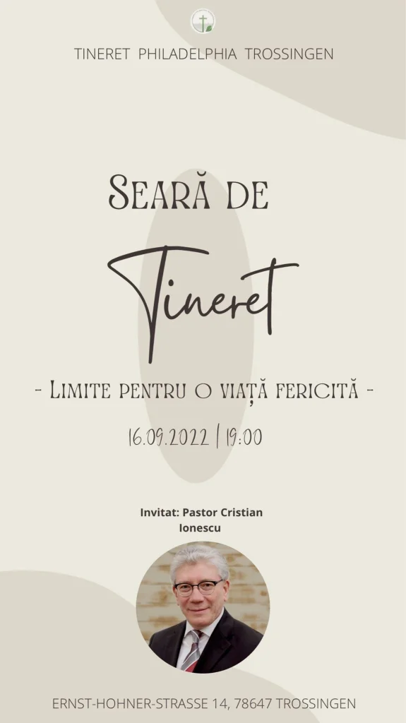 Seară de tineret cu Cristian Ionescu la Biserica Philadelphia Trossingen