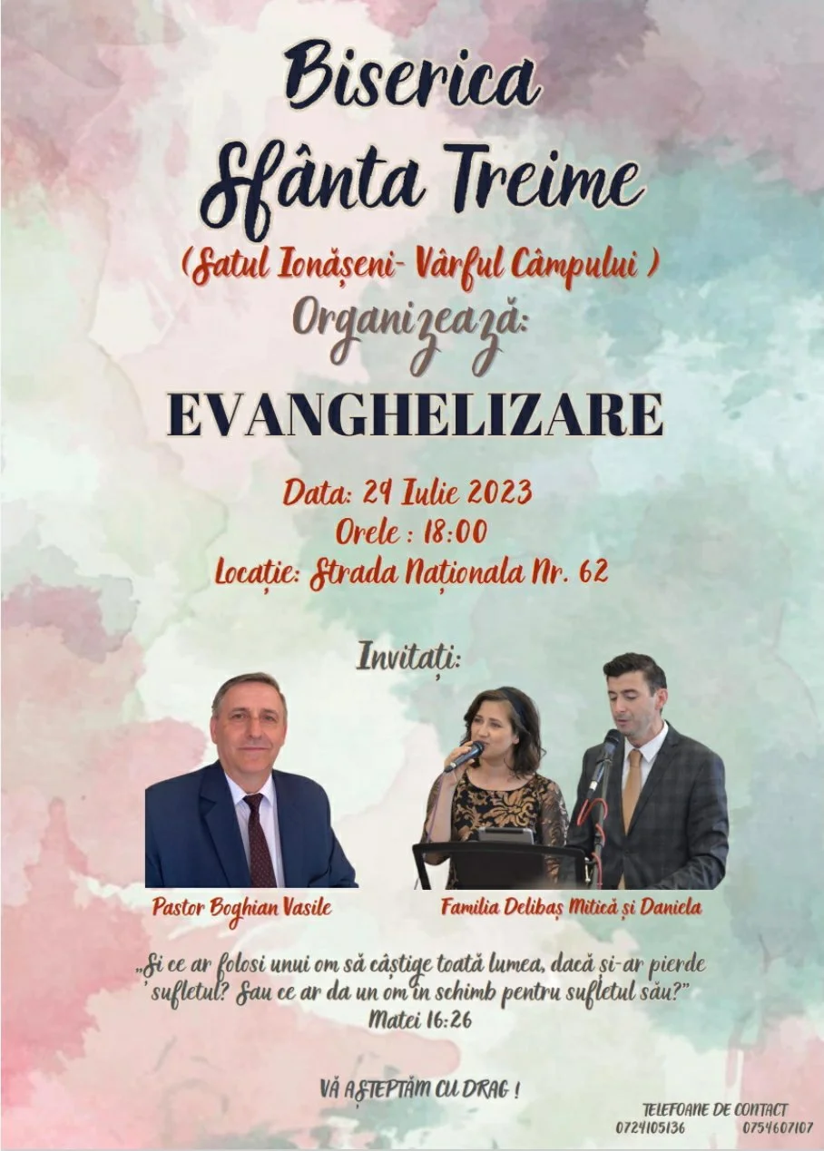 Eveniment evanghelistic la Ionășeni
