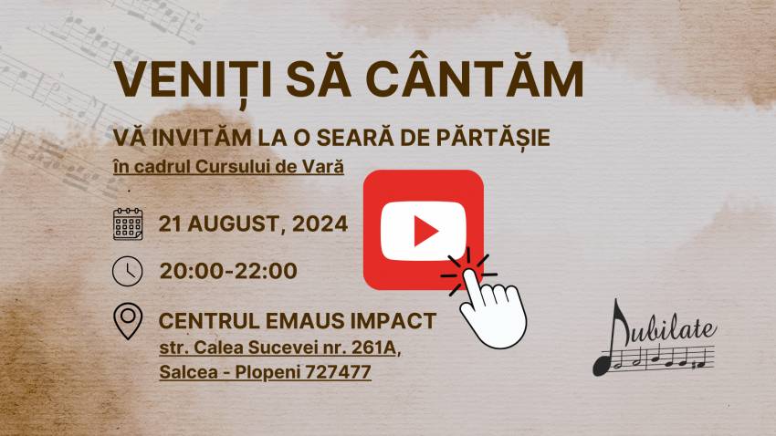 Seară de părtășie cu Jubilate în Suceava
