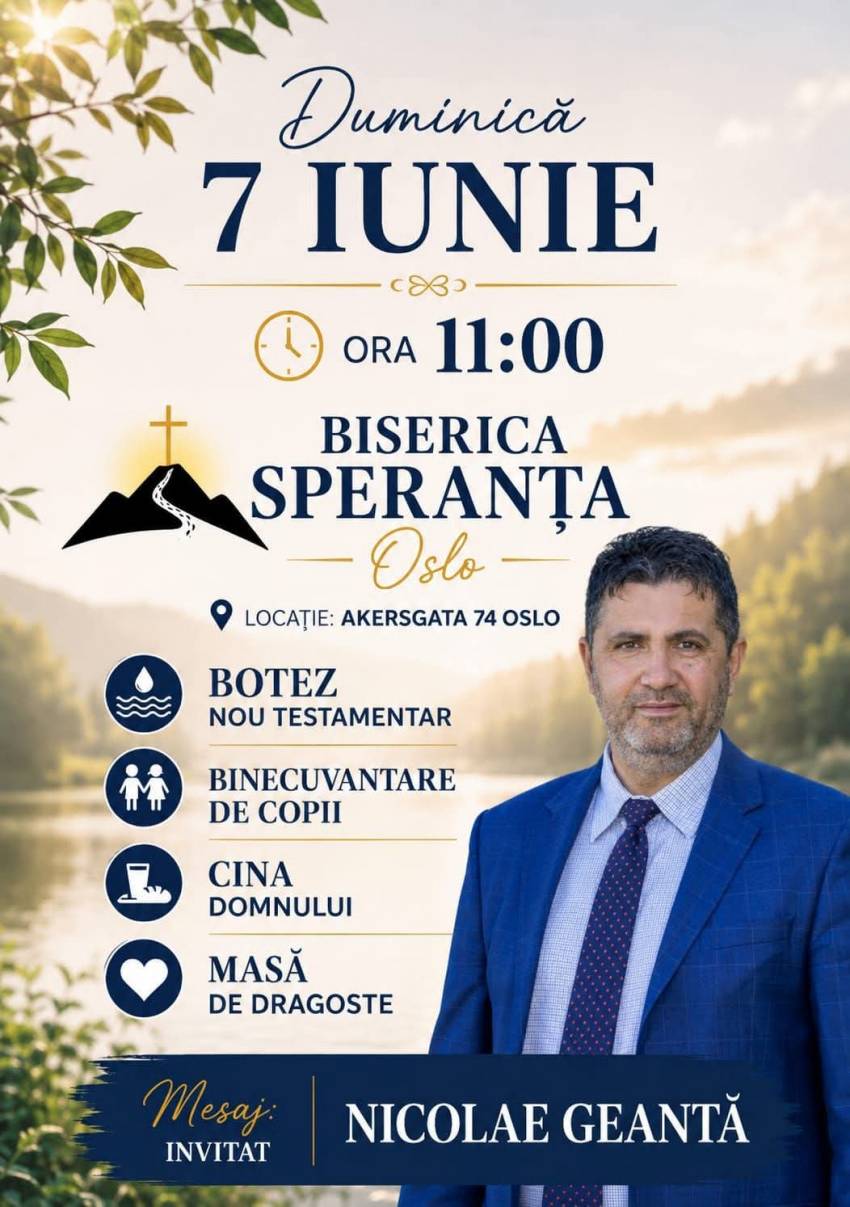 Nicolae Geantă la Biserica Speranța Oslo