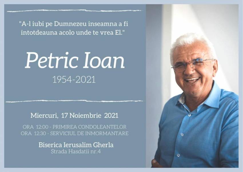 Serviciu de înmormântare a pastorului Ioan Petric