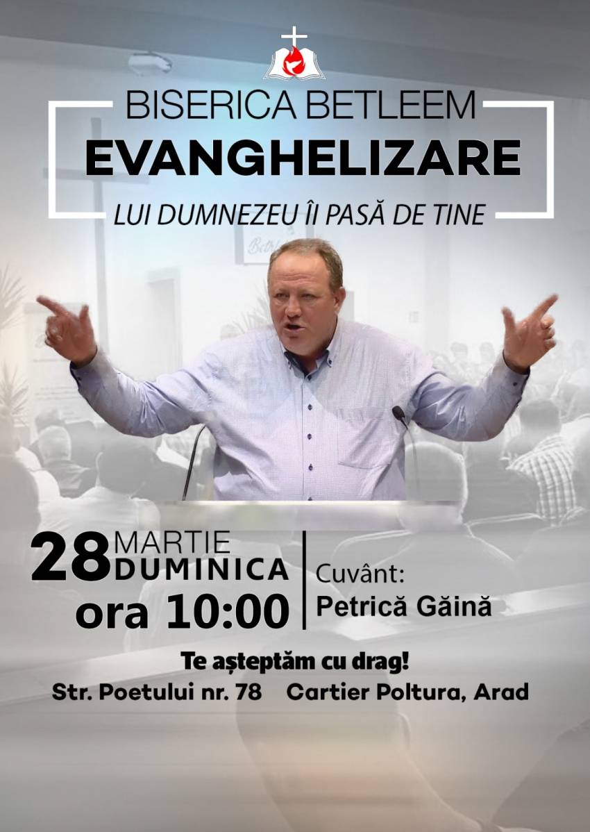 Petrică Găină la Biserica Betleem Arad
