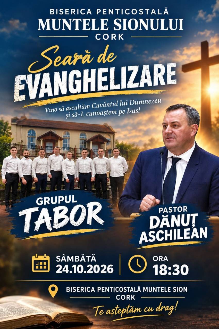 Dănuț Așchilean la Biserica Muntele Sion Cork