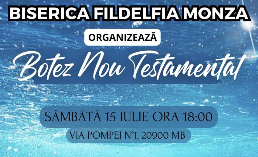Botez la Biserica Filadelfia Monza
