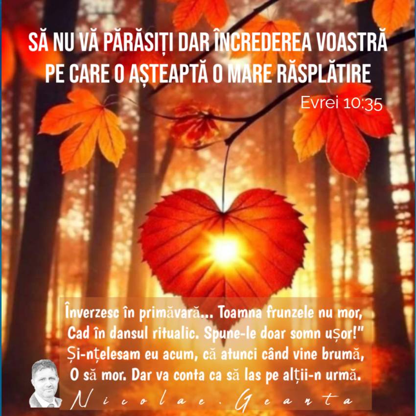 Nicolae Geantă ◉ Frunzele nu mor toamna