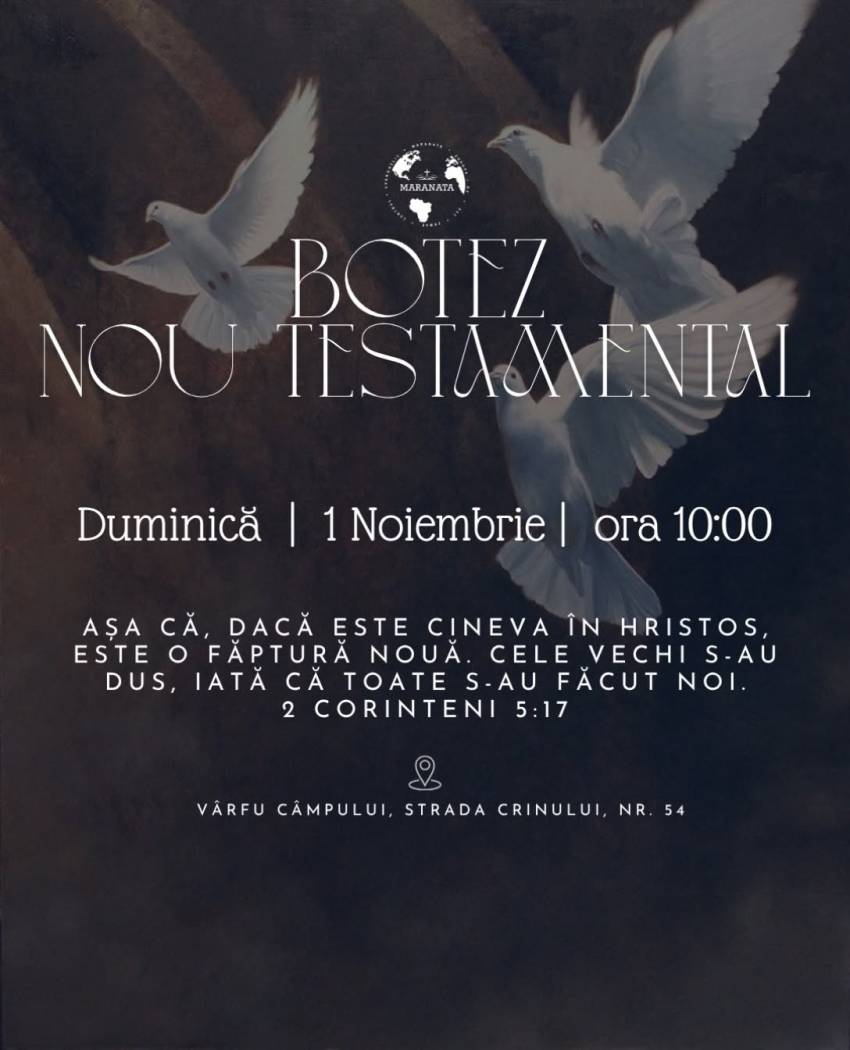 Botez la Biserica Maranata Vârful-Câmpului