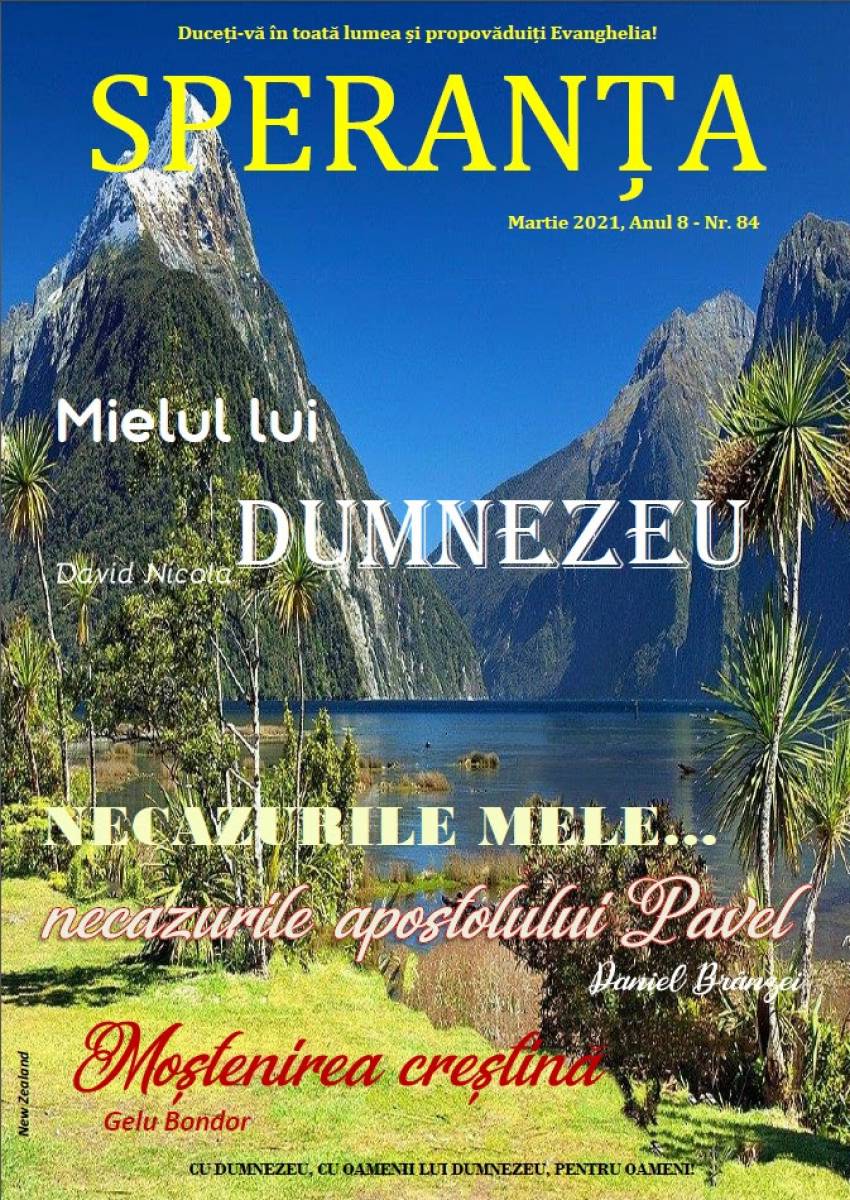 Revista Creștină Speranța din Australia ◉ Martie 2021