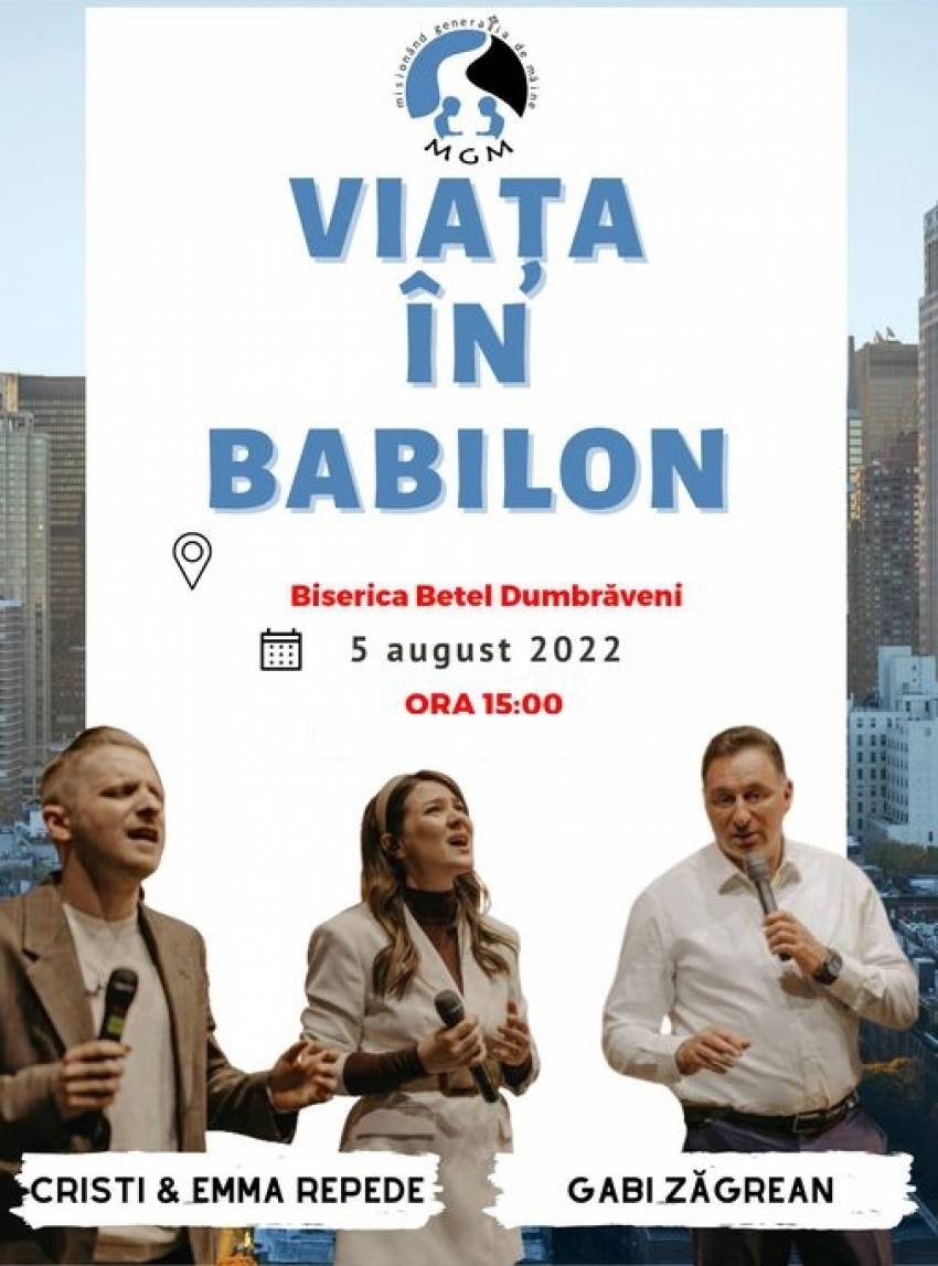 Conferință pentru tineri cu Gabi Zăgrean și Cristi & Emma Repede la Biserica Betel Dumbrăveni