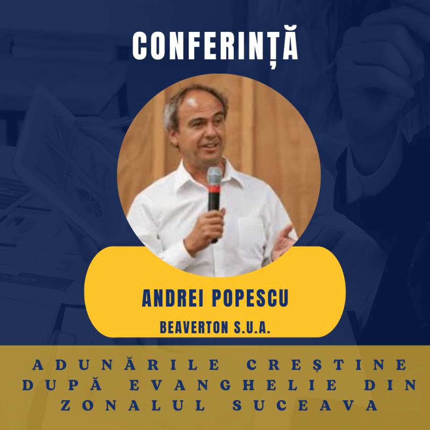 Conferință cu Andrei Popescu la Suceava