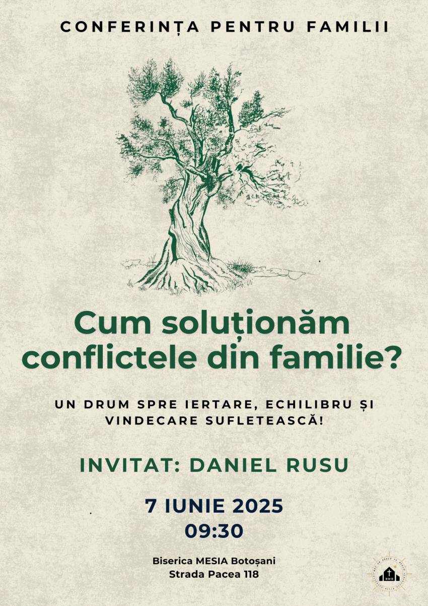Conferință pentru familii la Biserica MESIA Botoșani
