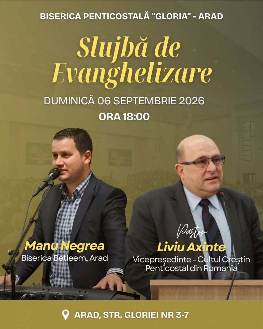 Liviu Axinte la Biserica Gloria Arad