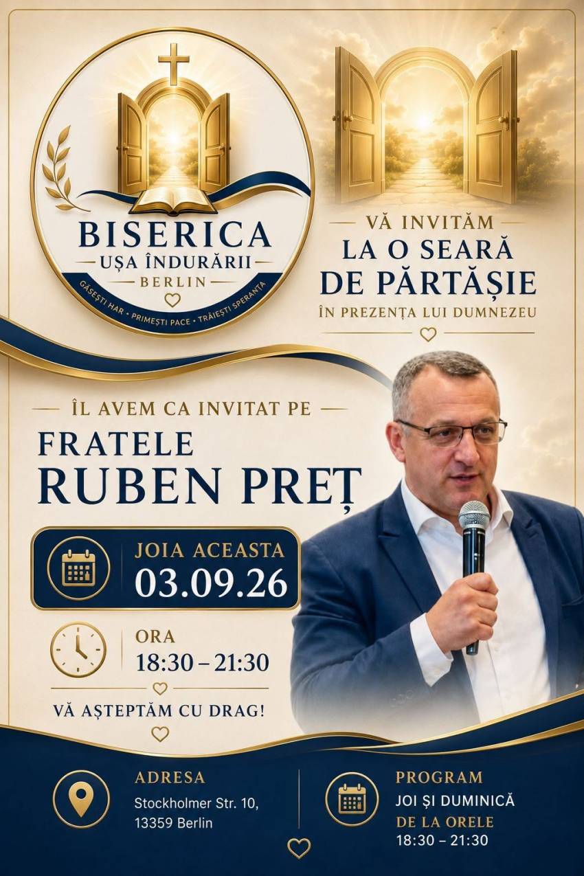 Ruben Preț la Biserica Ușa Îndurării Berlin