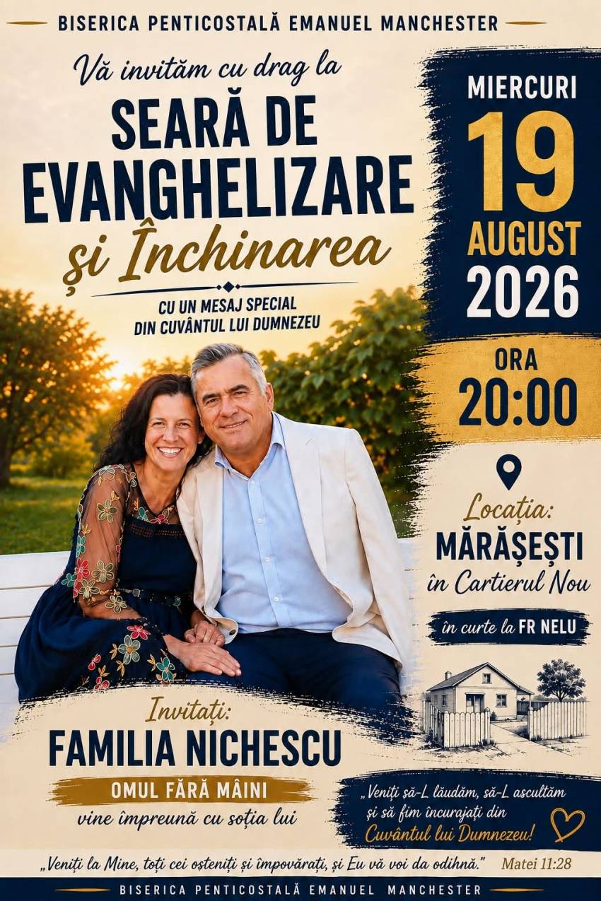 Sergiu Nichescu la Biserica Emanuel Manchester
