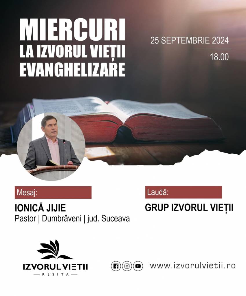 Ionică Jijie la Biserica Izvorul Vieții Reșița