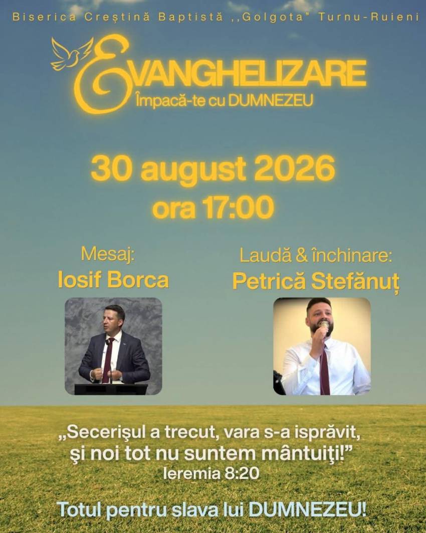 Iosif Borca la Biserica Golgota Turnu-Ruieni