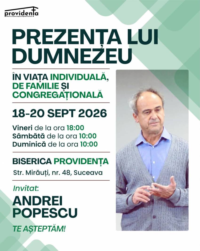 Andrei Popescu la Biserica Providența Suceava