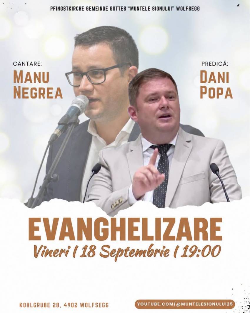 Dani Popa la Biserica Muntele Sionului Wolfsegg