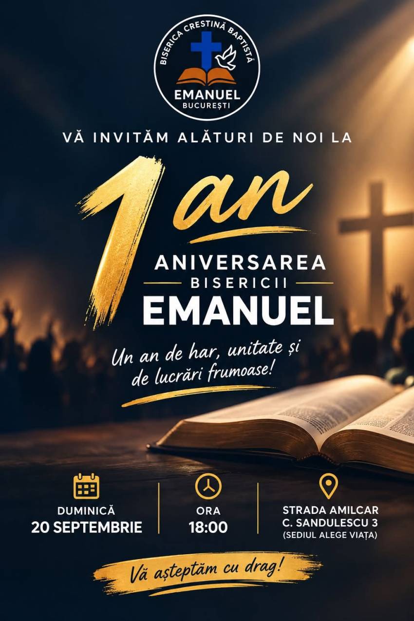 Aniversare 1 an la Biserica Baptistă Emanuel București