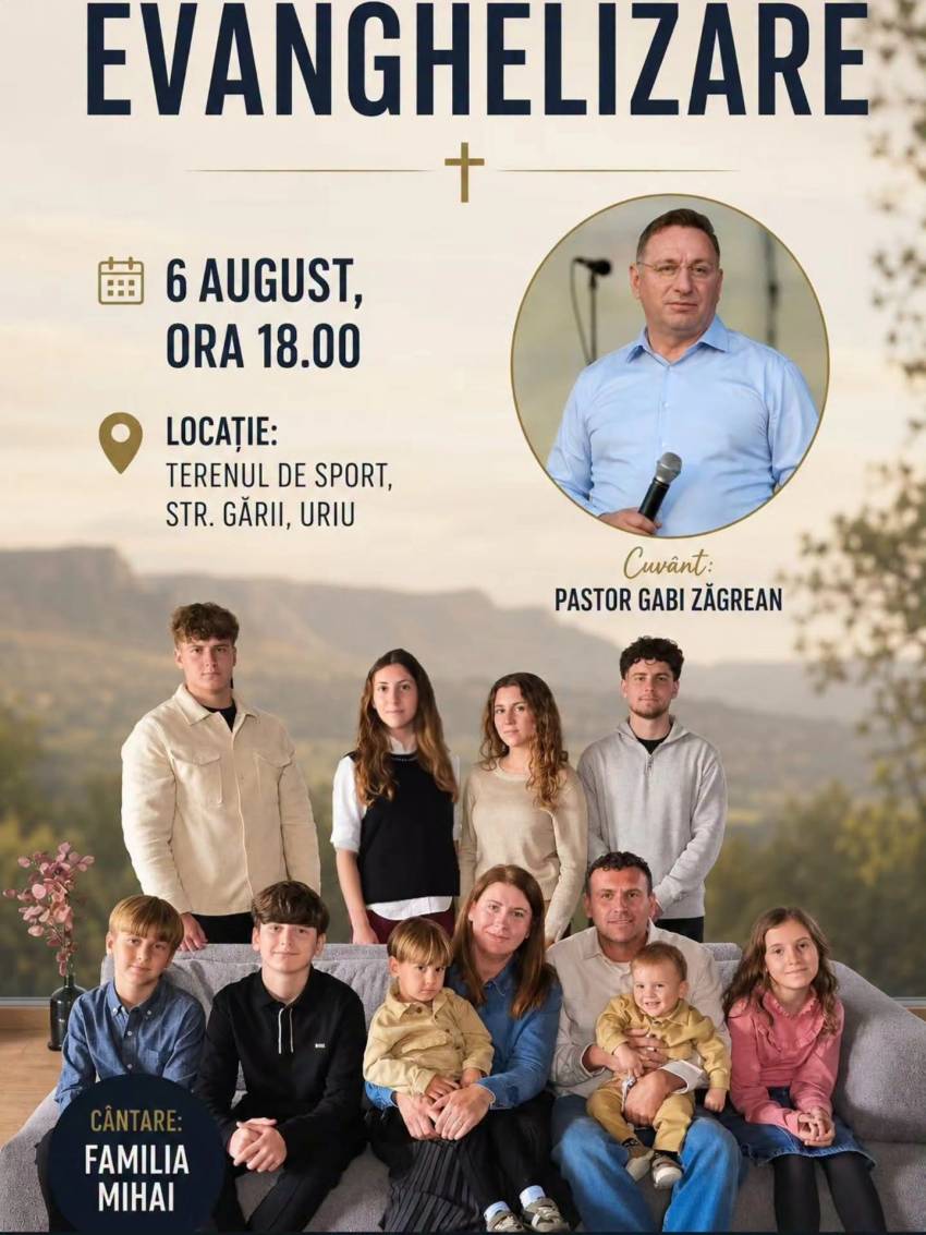 Evanghelizare cu Gabi Zăgrean în Uriu