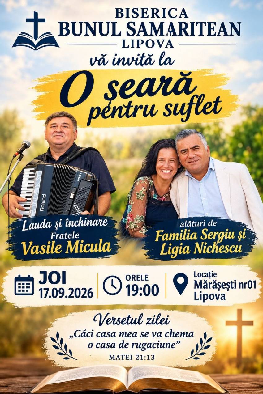 Sergiu Nichescu la Biserica Bunul Samaritean Lipova