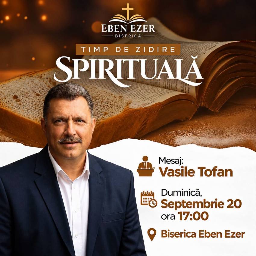 Vasile Tofan la Biserica Eben Ezer Belgia
