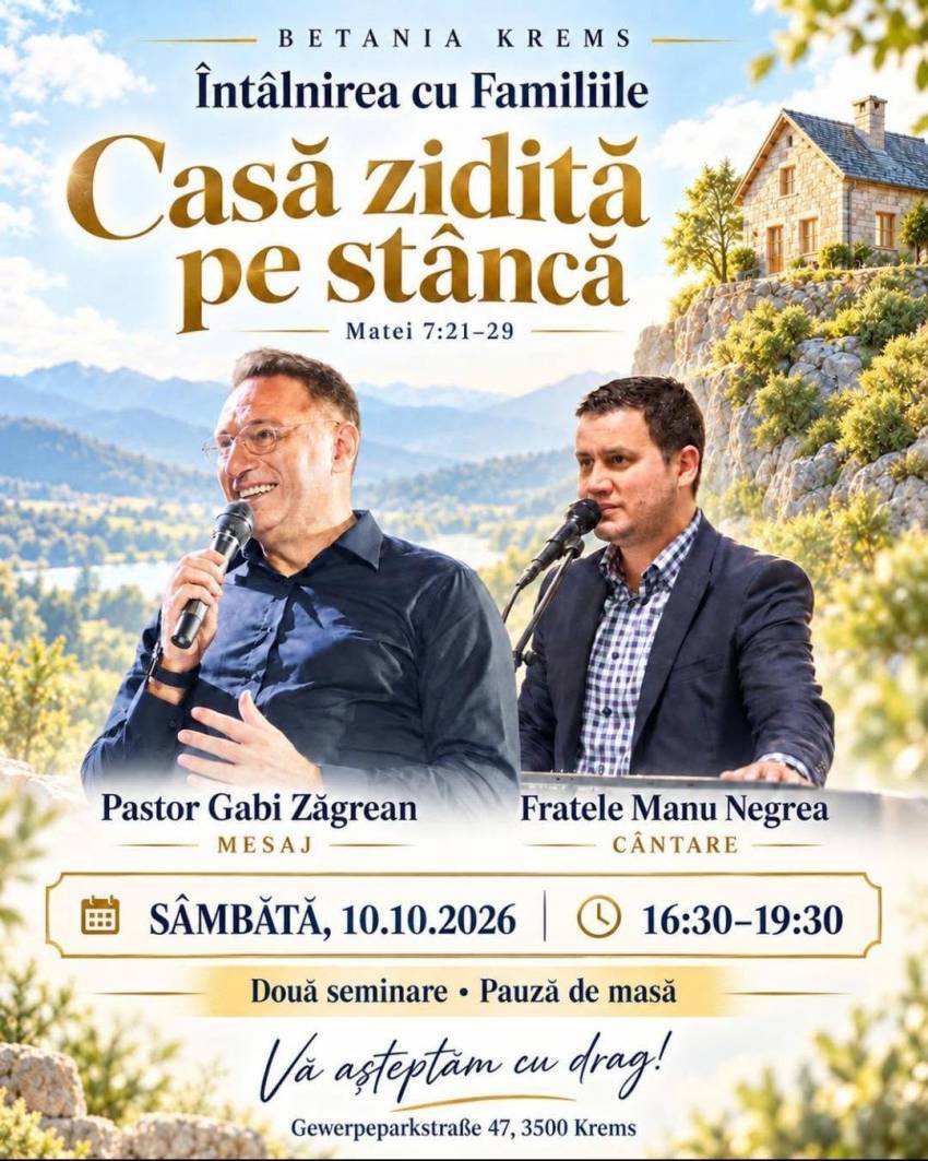 Conferință pentru familii la Biserica Betania Krems