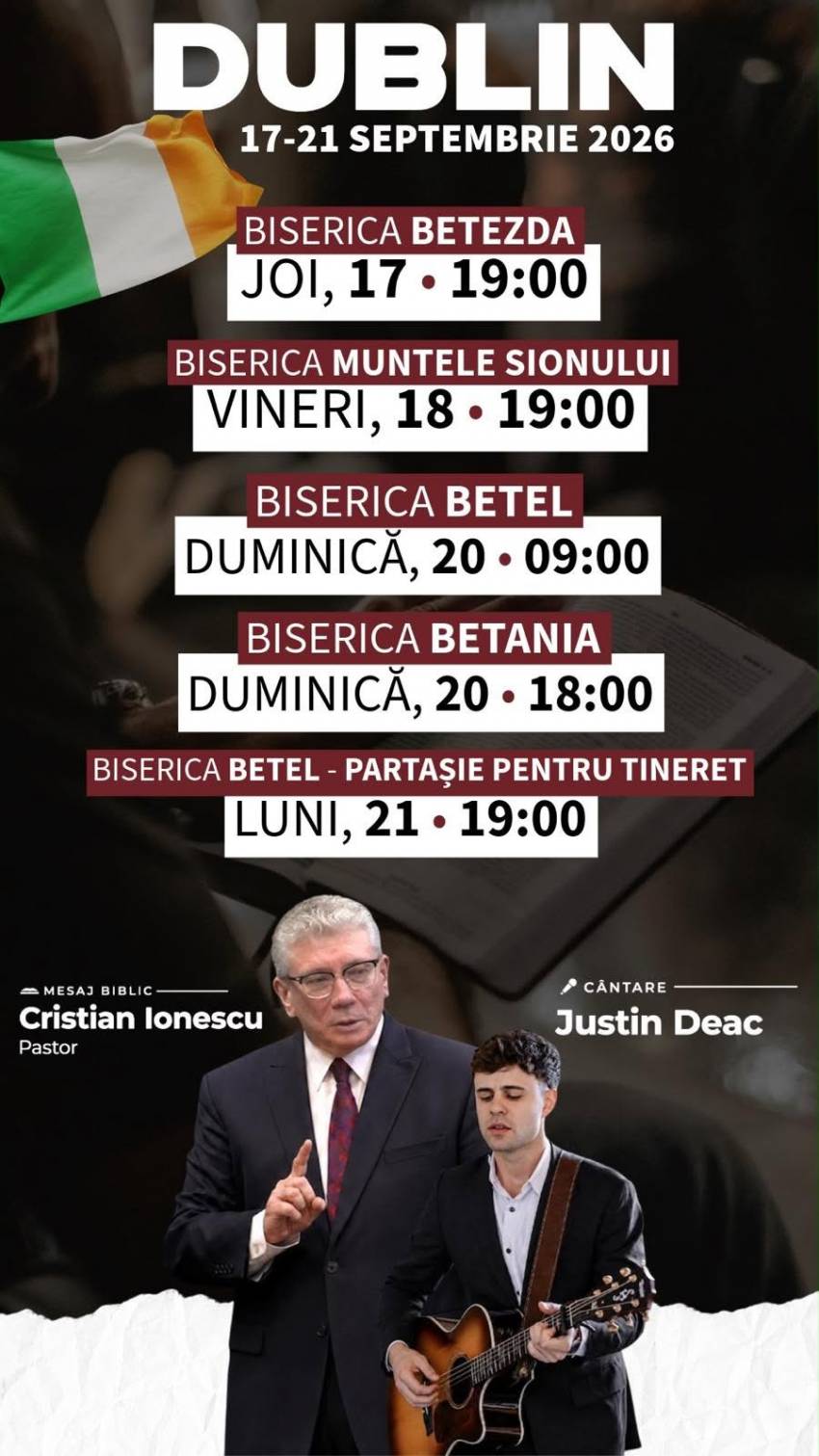 Cristian Ionescu la la Bisericile din Dublin