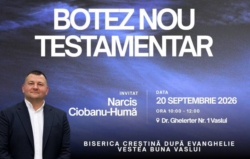 Botez la Biserica Vestea Bună Vaslui