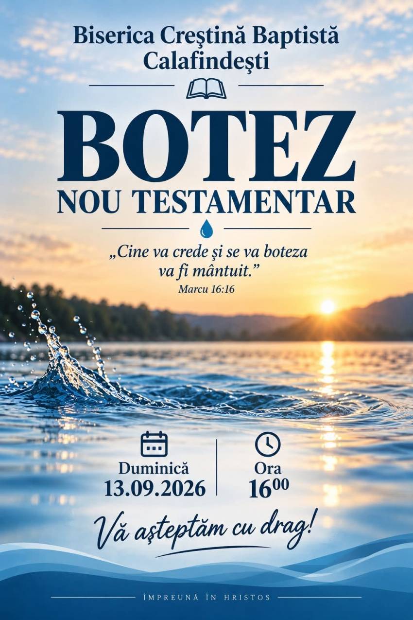 Botez la Biserica Baptistă Calafindești