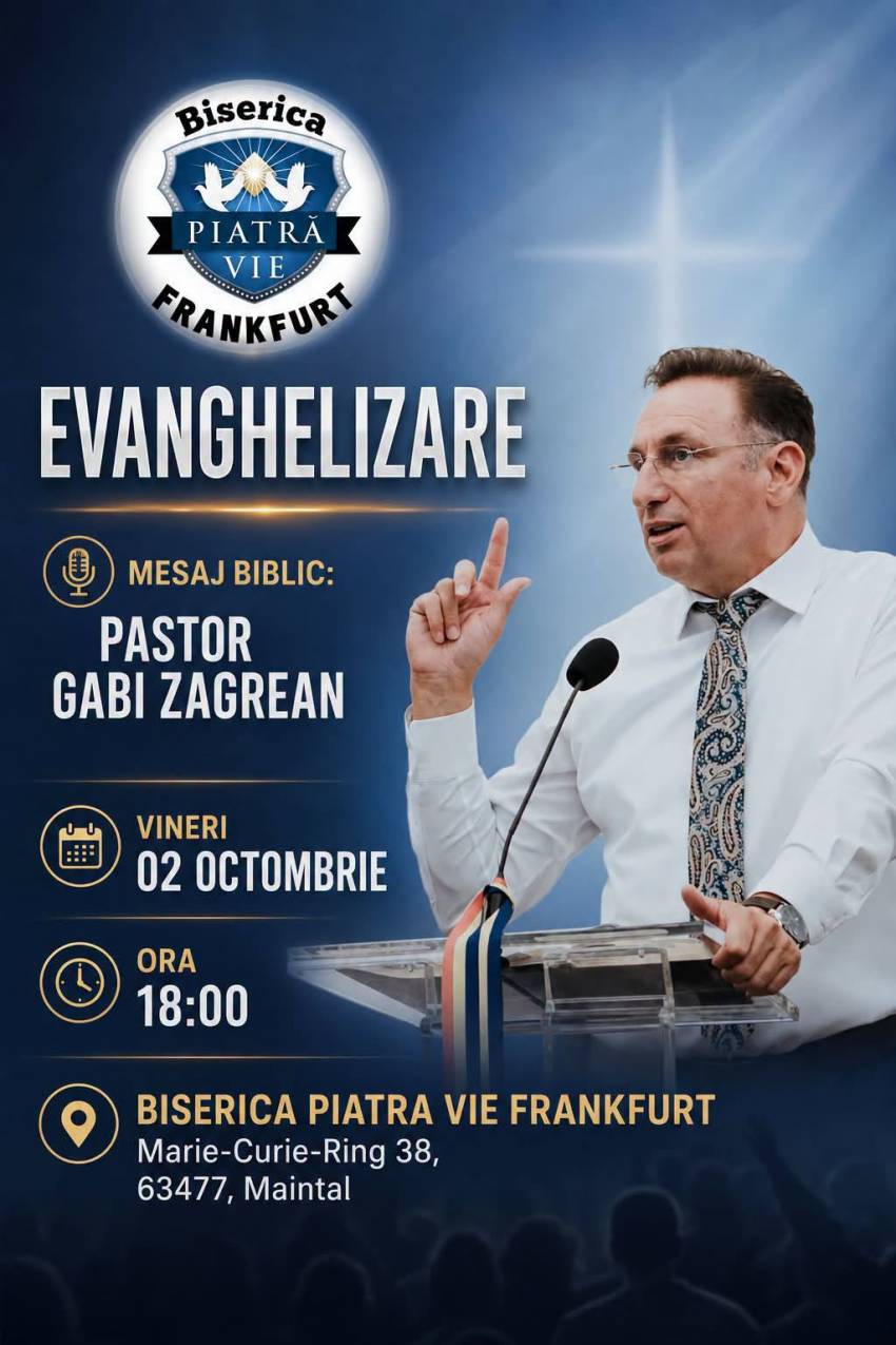 Gabi Zăgrean la Biserica Piatra Vie Frankfurt