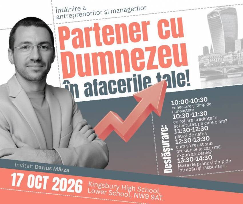Întâlnire dedicată antreprenorilor și managerilor la Biserica Sfânta Treime Londra